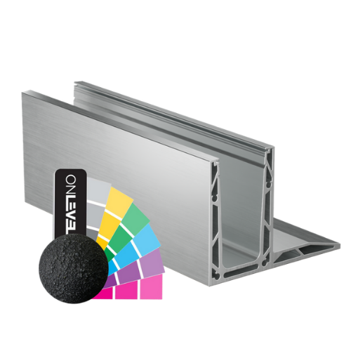 TF-3620 glas profiel L=5000mm, aluminium RAL structuur
