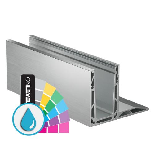TF-3620 glas profiel L=5000mm, aluminium ARMOR RAL