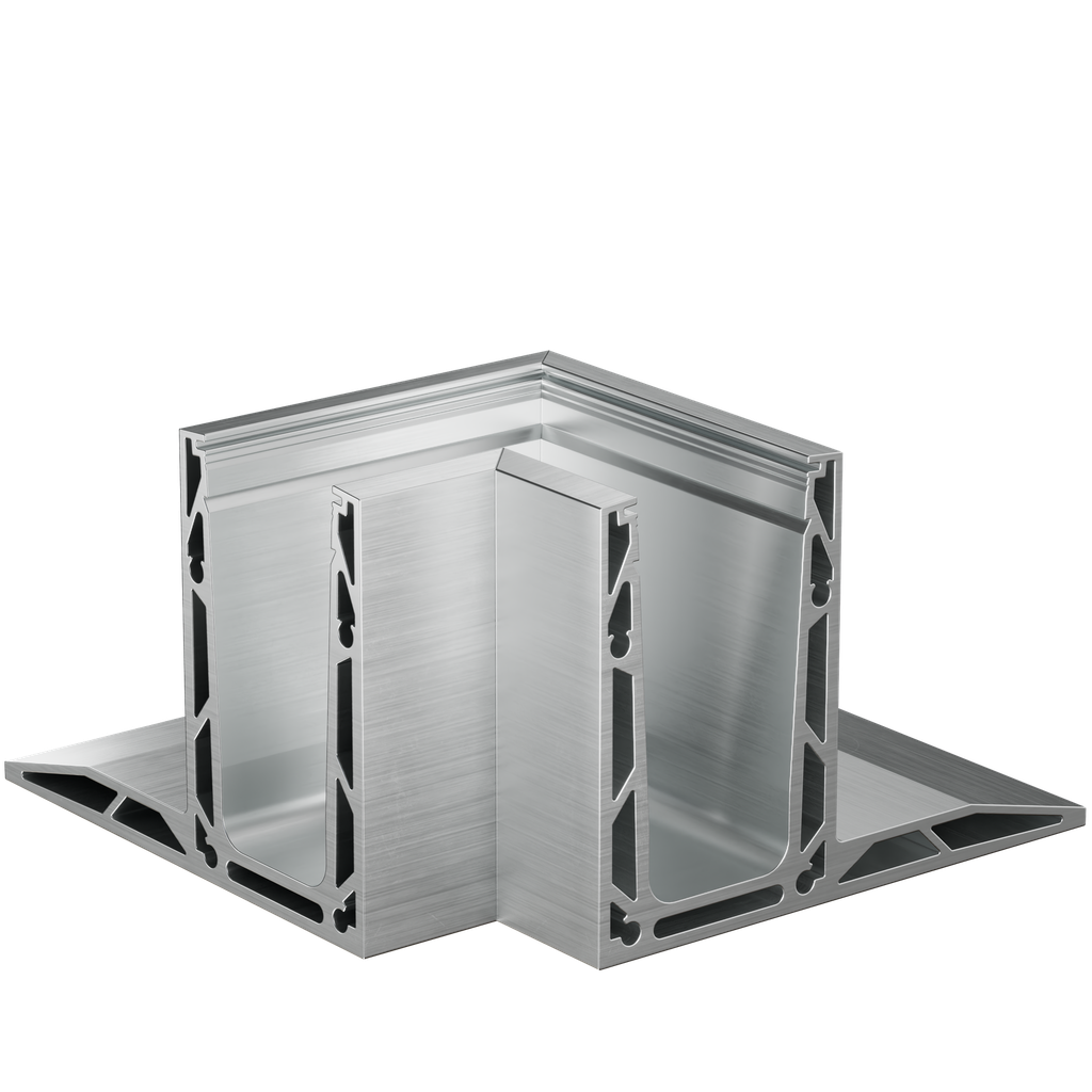 TF-3620 binnenhoek 90°, aluminium natuur geanodiseerd