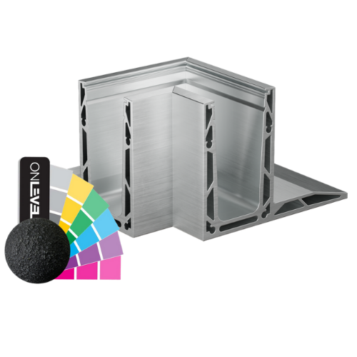 TF-3620 binnenhoek 90°, aluminium RAL structuur