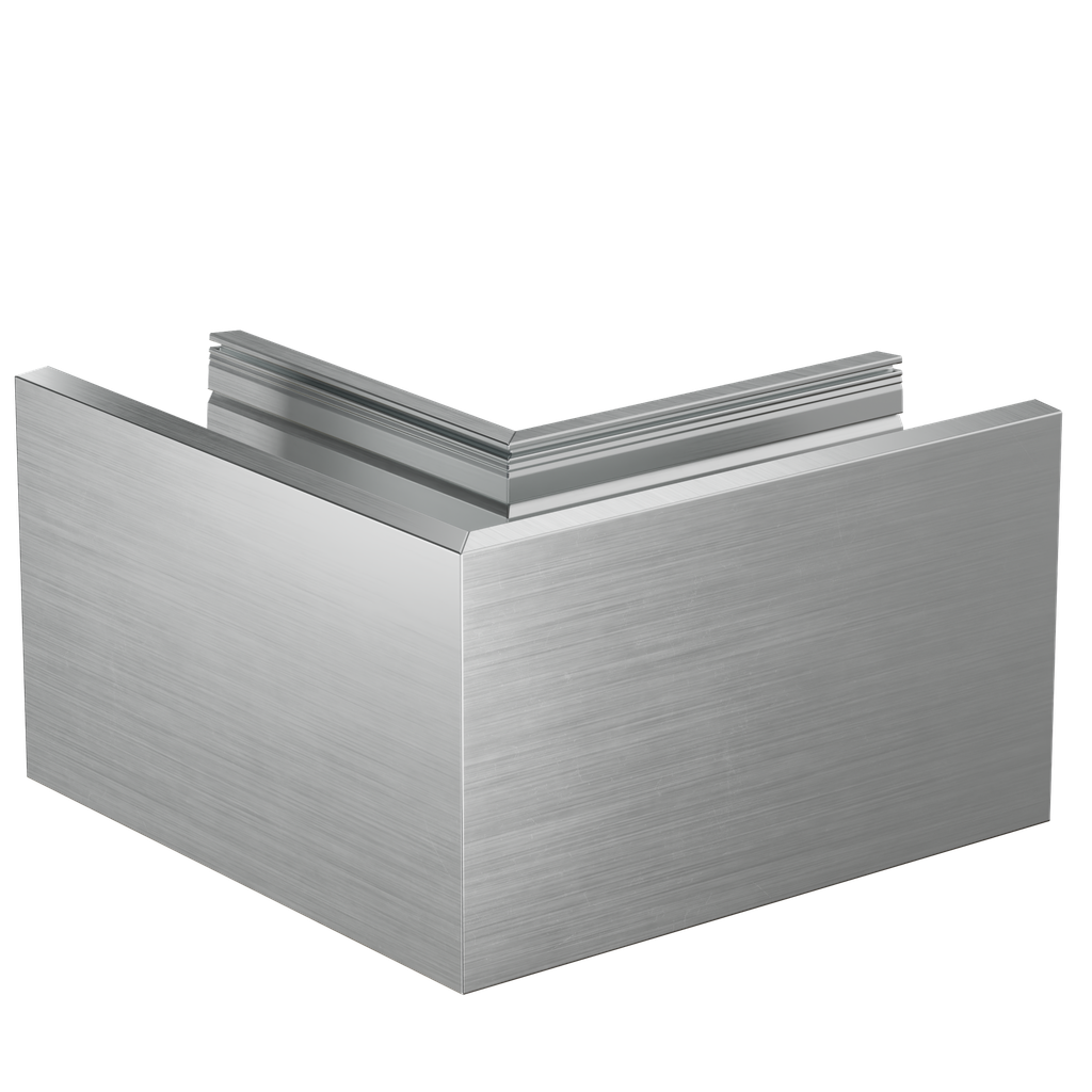 TF-3620 buitenhoek 90°, aluminium natuur geanodiseerd