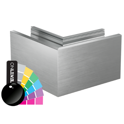 TF-3620 buitenhoek 90°, aluminium RAL glanzend