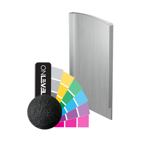 TF-3620 eindkap rechts, aluminium RAL structuur