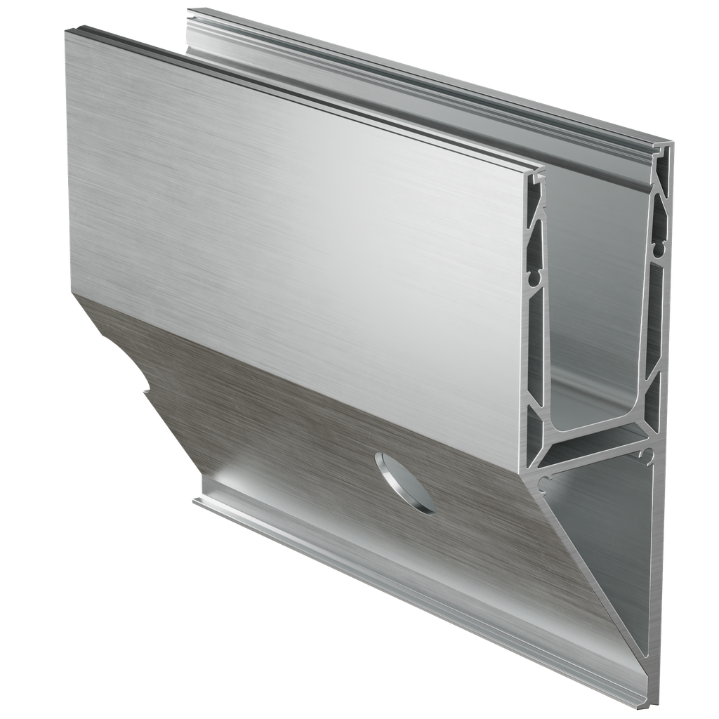 TF-3621 glas profiel L=5000mm, aluminium natuur geanodiseerd