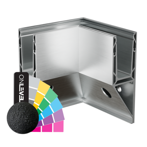 TF-3621 binnenhoek 90°, aluminium RAL structuur