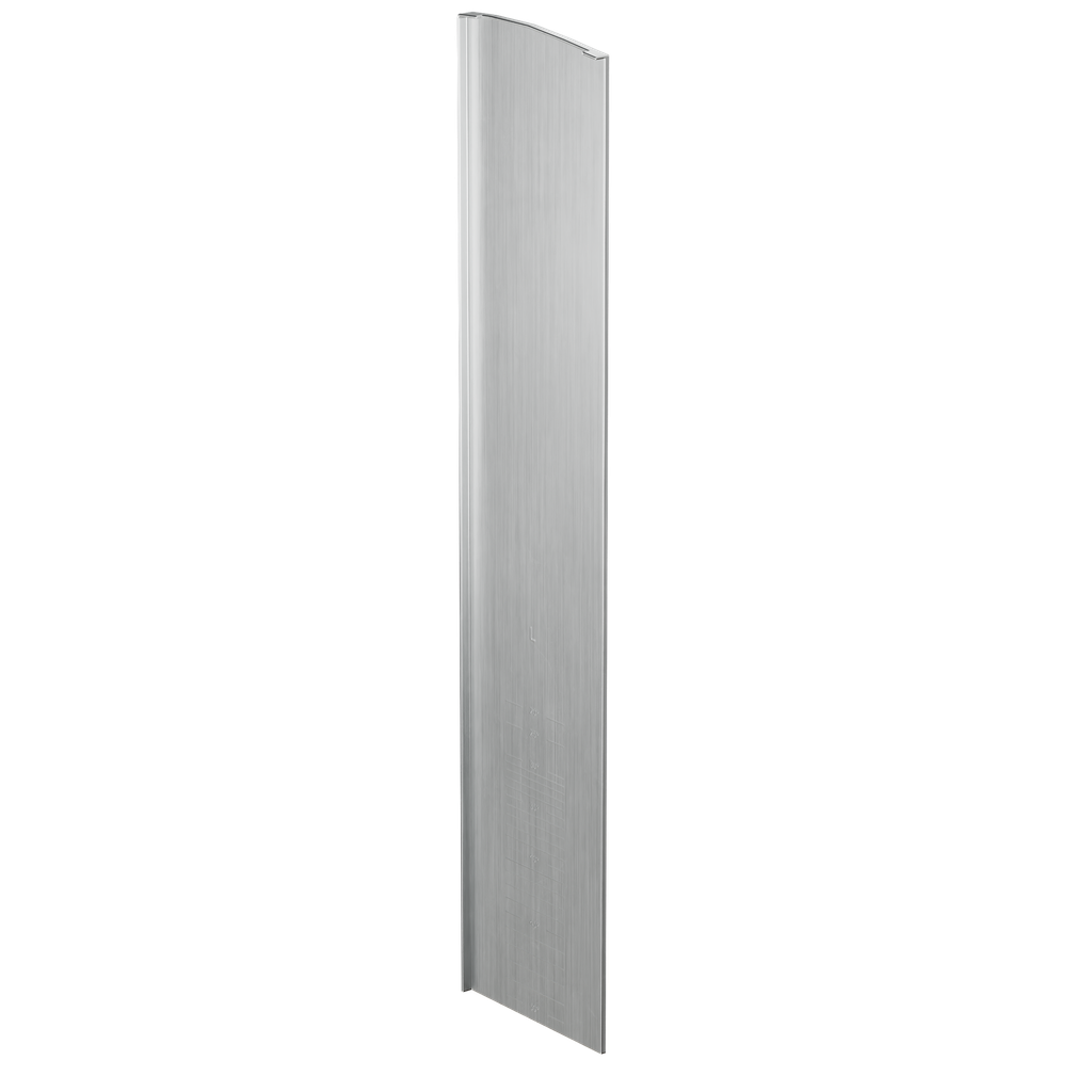 TF-3621 eindkap links met afdekkap trap opgang, aluminium natuur geanodiseerd