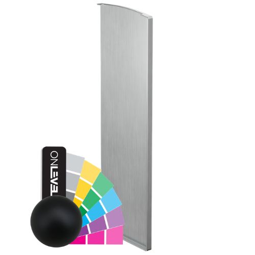 TF-3621 eindkap rechts met afdekkap, aluminium RAL mat
