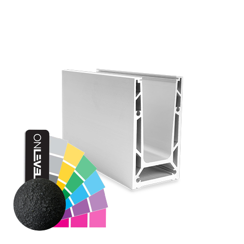TF-6620 glas profiel L=2500mm, aluminium RAL structuur