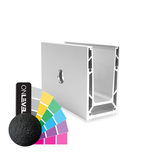 TF-6621 glas profiel L=2500mm, aluminium RAL structuur