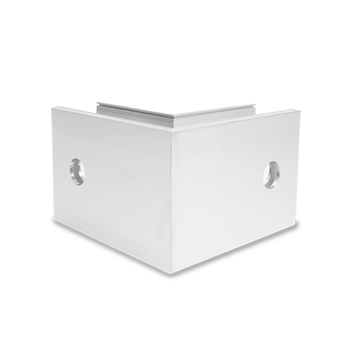 TF-6621 buitenhoek 90°, aluminium natuur geanodiseerd