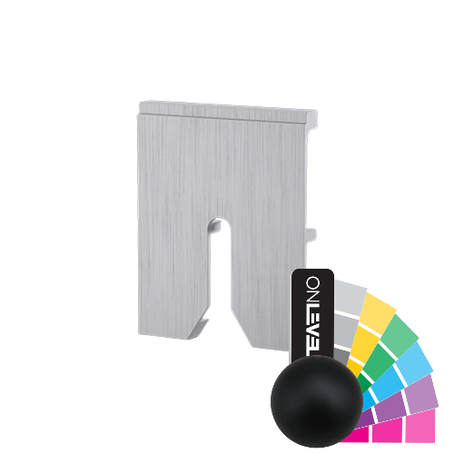 TF-6621 afstandhouder dikte 15mm, aluminium RAL mat