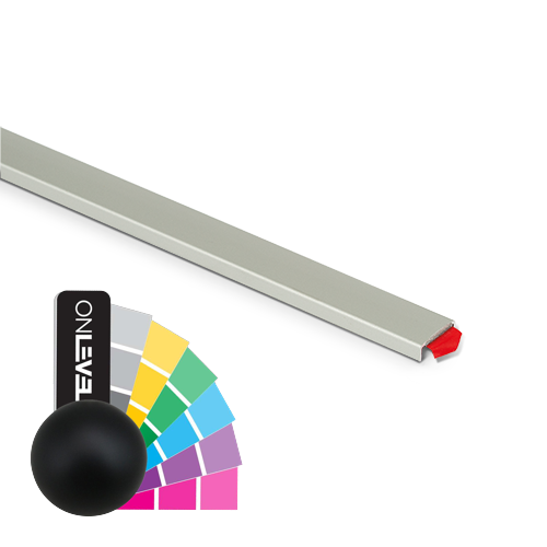 ONLEVEL Glaskant bescherming voor glas 10-11.5mm , aluminium RAL mat (incl. glasmontage tape)