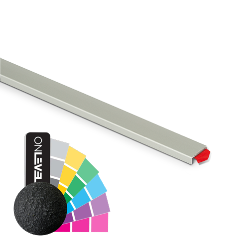 ONLEVEL Glaskant bescherming voor glas 15-17.5mm , aluminium RAL structuur (incl. glasmontage tape)