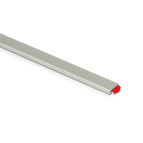 Glaskant bescherming voor glas 15-17.5mm L=2000mm, aluminium onbehandeld (incl. glasmontage tape)