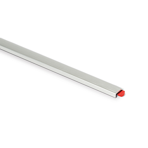Glaskant bescherming voor glas 12-13.5mm L=3000mm, aluminium ARMOR RAL (incl. glasmontage tape)