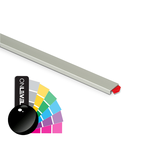 Glaskant bescherming voor glas 15-17.5mm L=3000mm, aluminium RAL glanzend (incl. glasmontage tape)