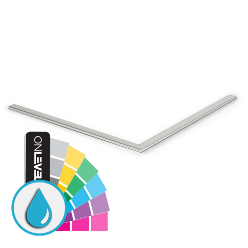 ONLEVEL Glaskant bescherming, hoekstuk 90° glas 12-13.5mm, aluminium ARMOR RAL incl. glasmontage tape