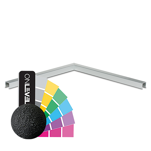 Hoek 90° U-profiel 26x23x2mm, aluminium RAL structuur