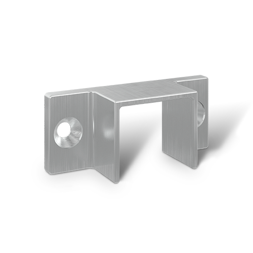 Muursteun U-profiel 26x23x2mm aluminium naturel geanodiseerd