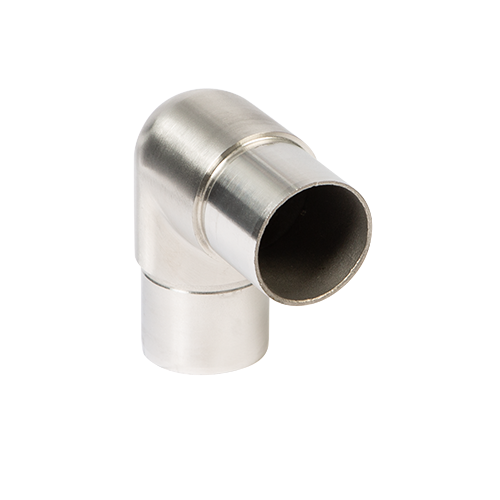Hoek verbinder 90° Rond Ø42.4x2mm, rvs 316 geborsteld