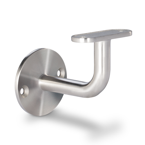 Leuningdrager voor handleuning Ø42.4mm met 2 bevest. gaten, rvs 304 geborsteld