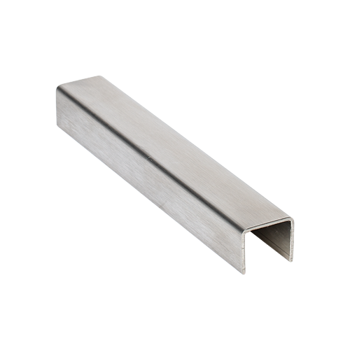 Handrail U-profiel 30x25x2mm, L=4000mm rvs 316 geborsteld