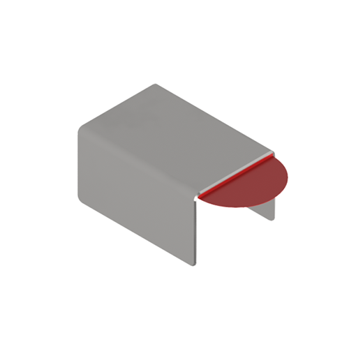 ONLEVEL Verbindings afdekking voor U-profiel 26x20x2mm