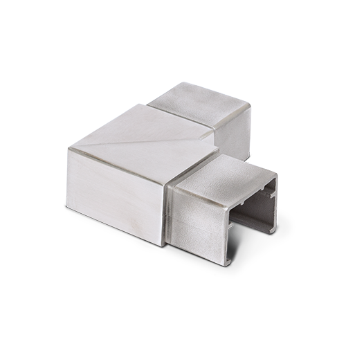 ONLEVEL Hoek verbinder 90° horizontaal voor glashandreling 40x30x1mm