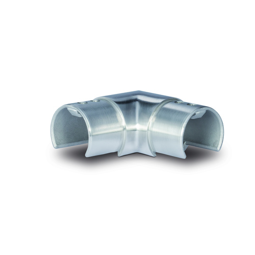 ONLEVEL Hoek verbinder 90° horizontaal voor glashandreling Ø42.4x1.5mm