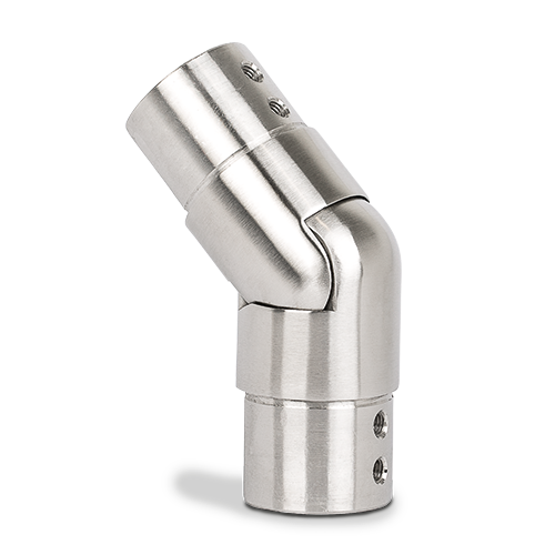 ONLEVEL Hoek verbinder verstelbaar naar beneden voor glashandreling Ø42.4x1.5mm