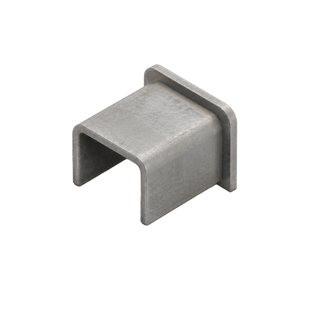 ONLEVEL Eindkap vlak voor U-profiel 26x20x2mm, rvs 304 geborsteld (model 2025)
