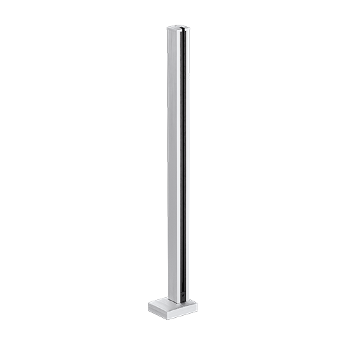 GUARDIAN OF THE UNIVERSE midden staander top open 58x58mm H=1100mm glas 10.76mm, alum. nat. geanodiseerd