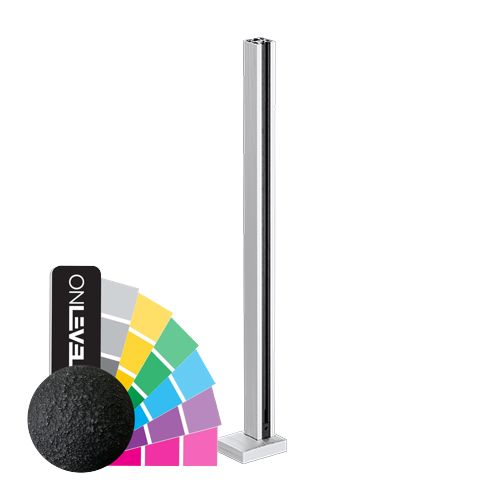 GUARDIAN OF THE UNIVERSE midden staander top handleuning 58x58mm H=1100mm glas 10.76mm, alum. RAL struct.