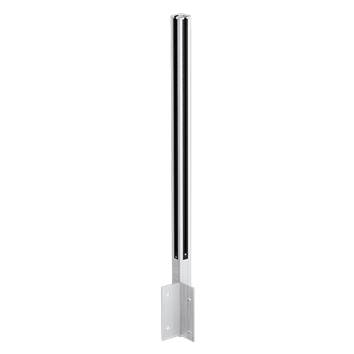 GUARDIAN OF THE UNIVERSE hoekstaander zijkant open 58x58mm H=1400mm glas 10-10.76mm, aluminium natuur geanodiseerd