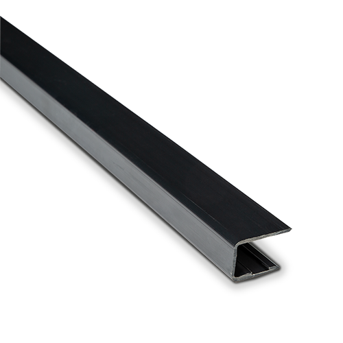 ONLEVEL AIRFORCE plastic profiel achterzijde glasdikte 10/10/4 (21.52mm) , kunststof zwart