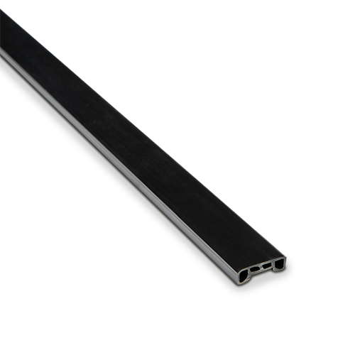 ONLEVEL AIRFORCE plastic profiel voorzijde glasdikte 8/8/4 (17.52mm) , kunststof zwart