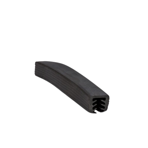 Rubber glashandrail Ø42.4x1.5/40x30x1mm glasdikte 20-21.5mm, L=25mtr