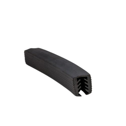 Rubber glashandrail Ø48.3x1.5mm/42x48mm glasdikte 20-21.5mm L=25mtr
